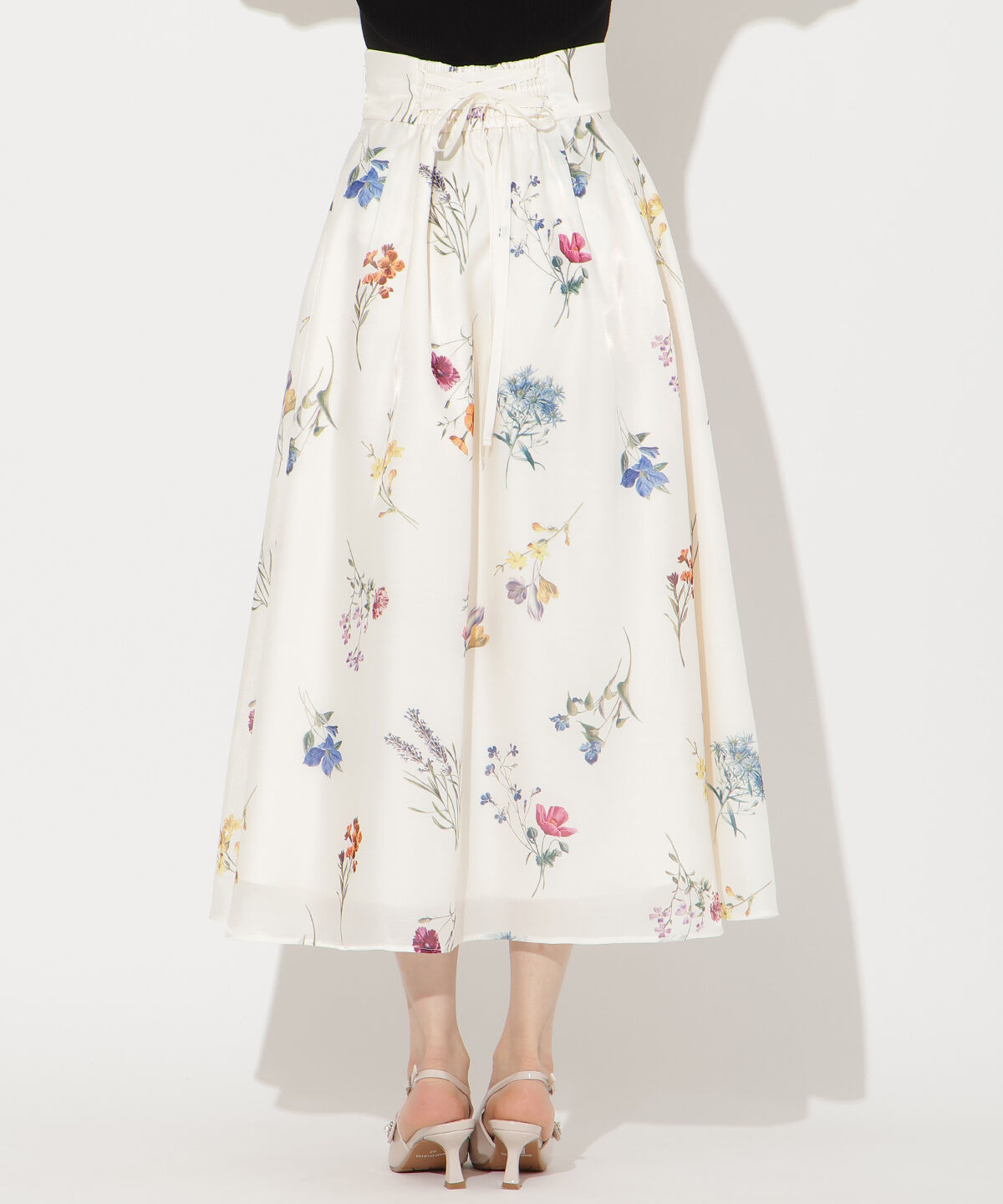 WILLSELECTION「ボタニカルフラワーシアータックスカート」|フレア|