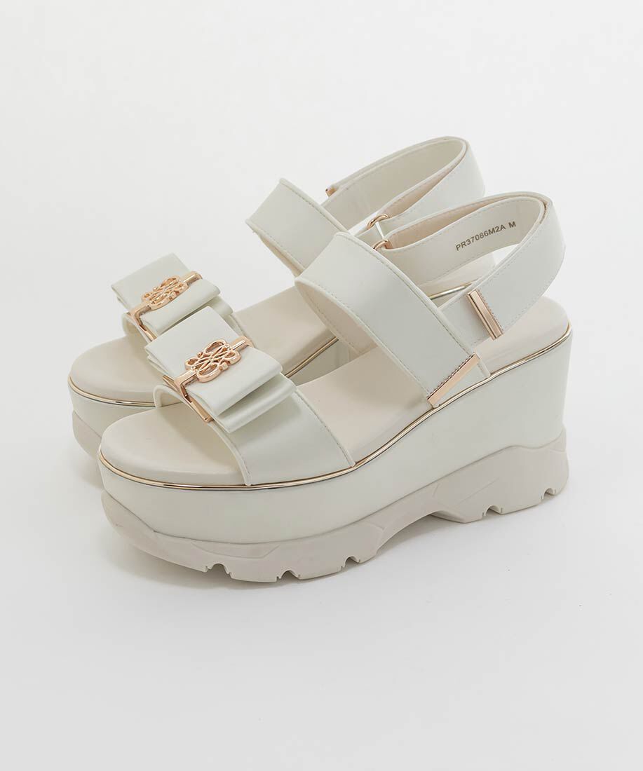  「モノグラムリボンボリュームスポーツサンダル」|サンダル|