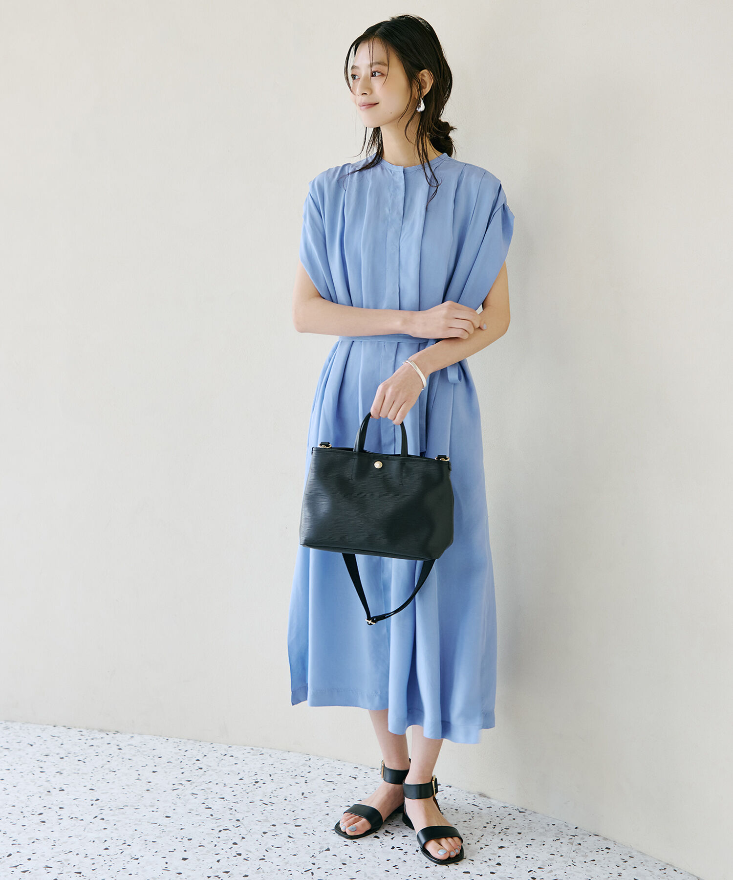 TOPKAPI BREATH「【Breath TOPKAPI】RIPPLE リプル ショルダー付き シンプル ミニ トートバッグ」|ショルダー・メッセンジャー|