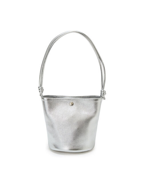 TOPKAPI BREATH「【Breath TOPKAPI】シュリンクレザー ノットハンドル 2way ショルダーバッグ」|ショルダー・メッセンジャー|シルバー