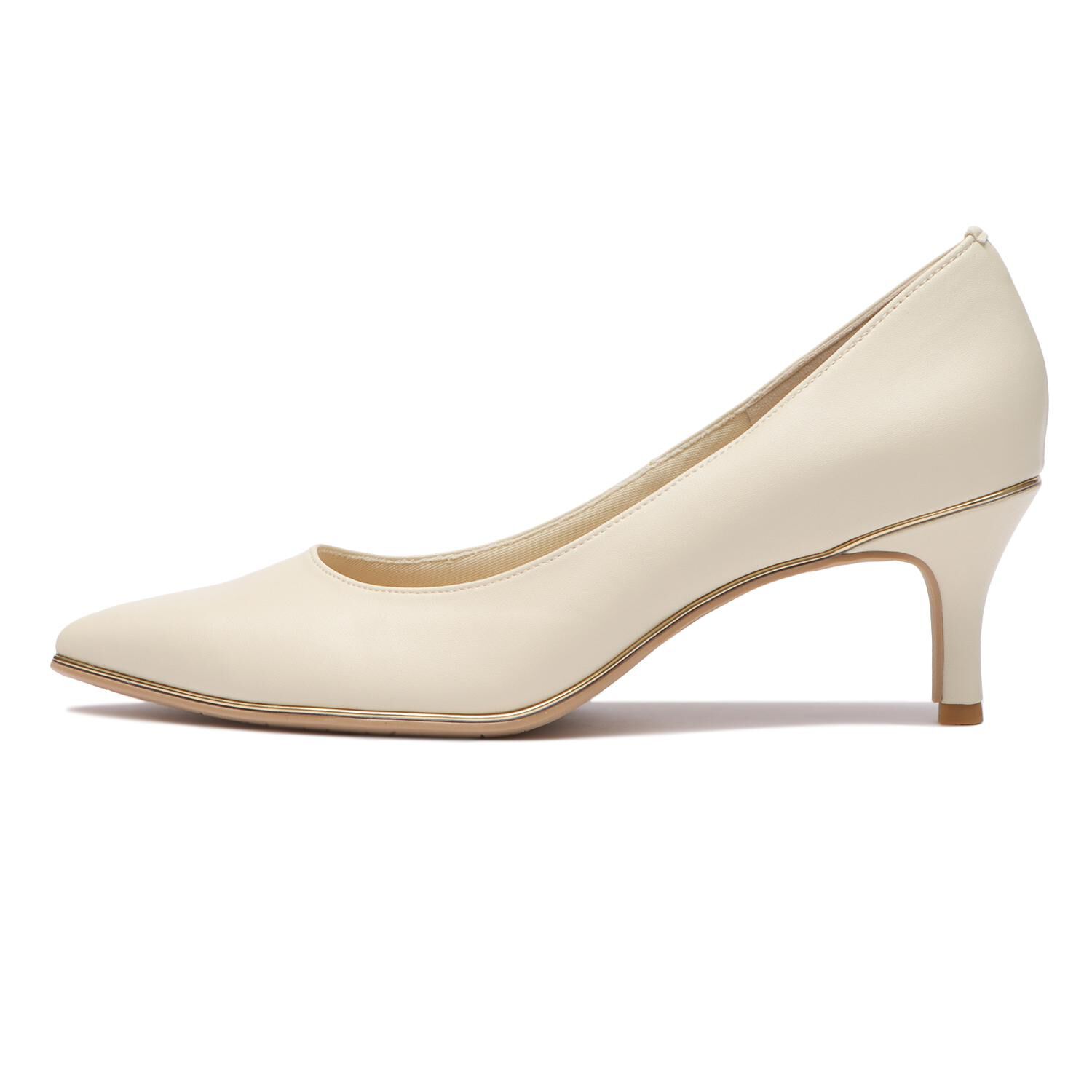 JOLI ENCORE「【JOLI ENCORE(FR)】GOLDLINE PUMPS 6」|パンプス|ホワイト