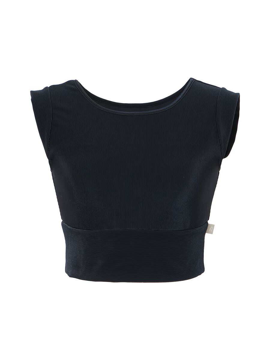 ALBOVE「リブ素材プチスリーブブラトップス」|スポーツ|