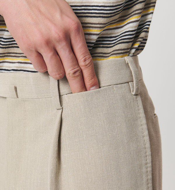 UNITED ARROWS「ポプリン 1プリーツ スラックス R-MODEL」|スラックス|