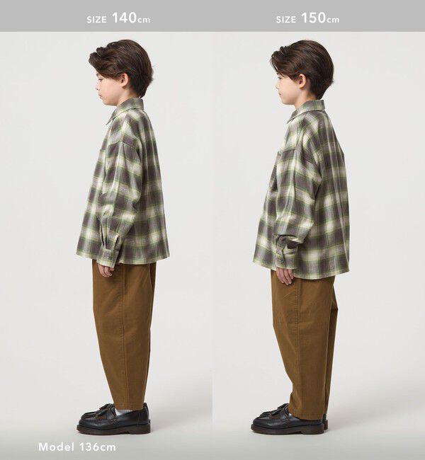 UNITED ARROWS green label relaxing「オンブレチェック シャツ / キッズ  100cm-160cm」|シャツ・ブラウス|