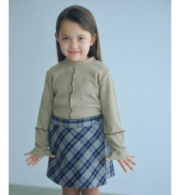 UNITED ARROWS green label relaxing「チェック ラップキュロット（ネイビー） / キッズ  100cm-160cm」|その他|