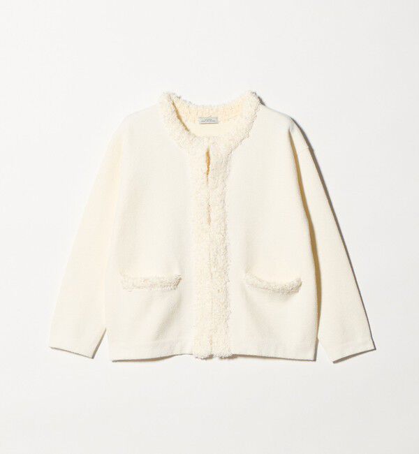 UNITED ARROWS green label relaxing「ブークレ&times;フリンジ カーディガン ウォッシャブル」|カーディガン|
