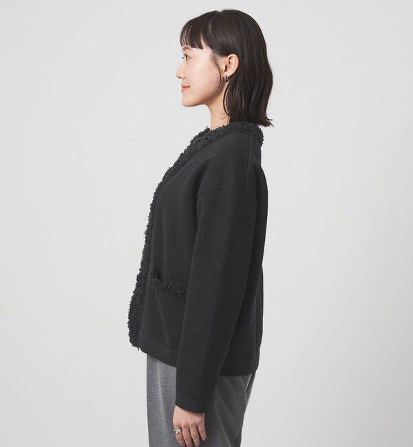 UNITED ARROWS green label relaxing「ブークレ&times;フリンジ カーディガン ウォッシャブル」|カーディガン|