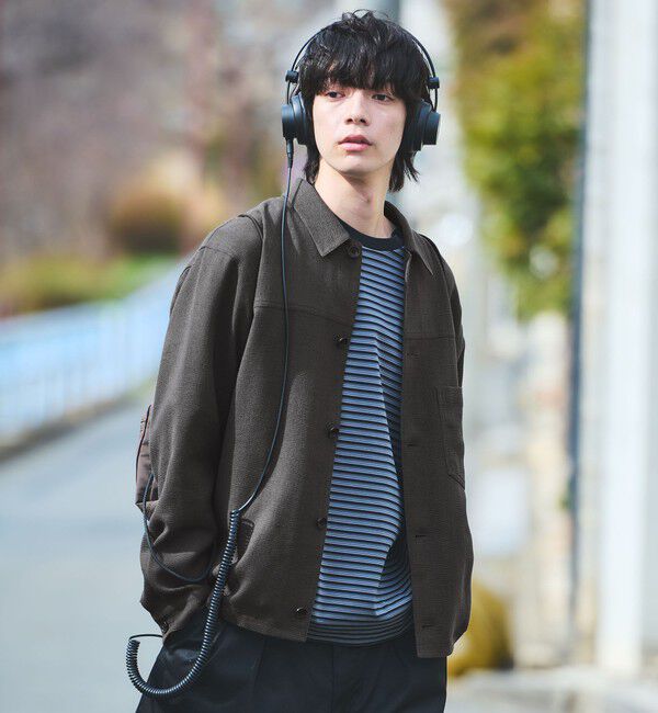 UNITED ARROWS green label relaxing「シアー プリペラ シャツ ブルゾン」|シャツ・ブラウス|BLACK