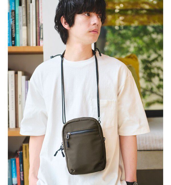 UNITED ARROWS green label relaxing「【WEB限定】マット リップストップ ミニ ショルダー バッグ -撥水-」|ショルダー・メッセンジャー|DK.BROWN