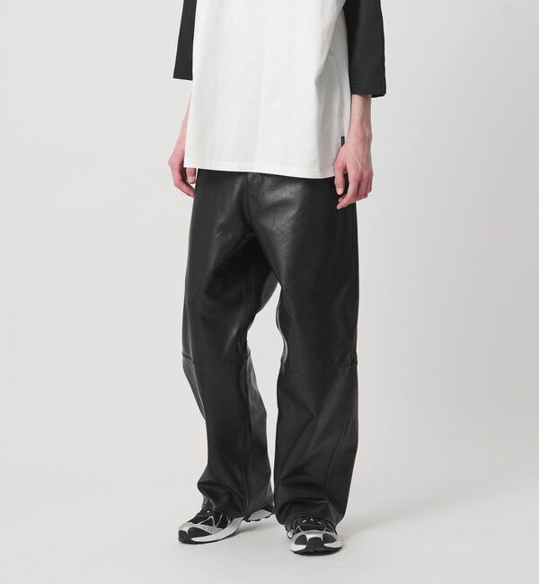 NICE WEATHER「＜NICE WEATHER＞バッファローレザー 5ポケットパンツ」|チノ|