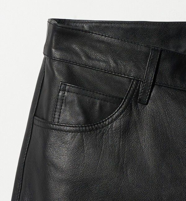 NICE WEATHER「＜NICE WEATHER＞バッファローレザー 5ポケットパンツ」|チノ|