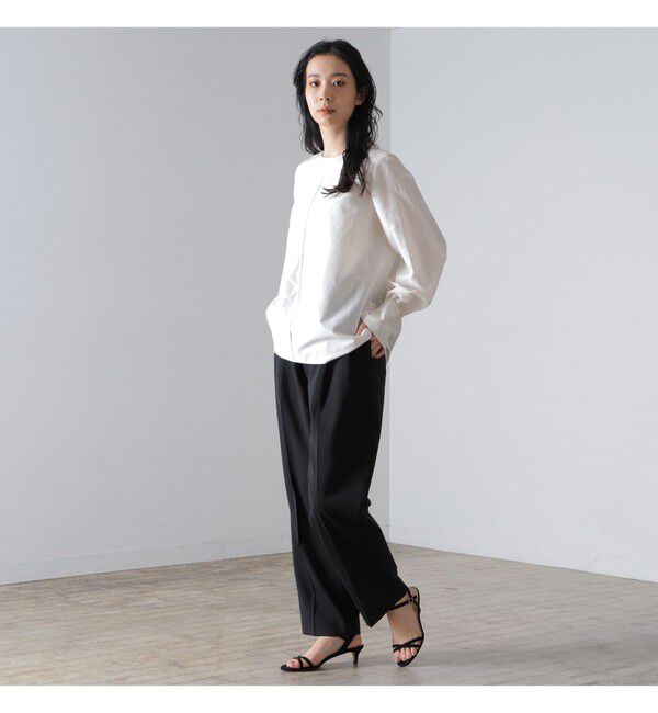 Demi-Luxe BEAMS 「AK+1 / シルクコットン ブラウス」|シャツ・ブラウス|