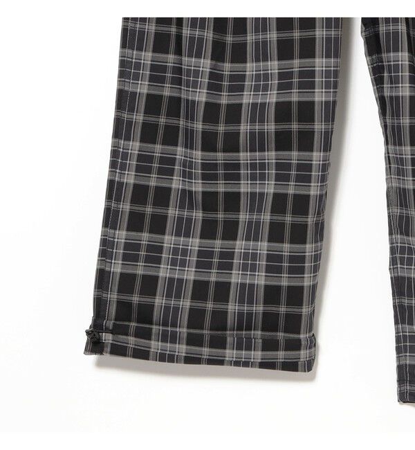 BEAMS「チェック ワイド イージーパンツ【ワイドストレートフィット】」|チノ|