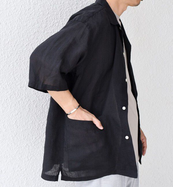 SHIPS any「SHIPS any: ピュアリネン キャンプポケット ハーフスリーブ オープン シャツ◇」|シャツ・ブラウス|