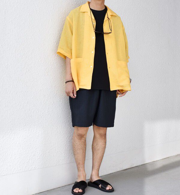 SHIPS any「SHIPS any: ピュアリネン キャンプポケット ハーフスリーブ オープン シャツ◇」|シャツ・ブラウス|