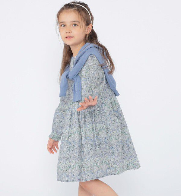 SHIPS KIDS「SHIPS KIDS:100～130cm / リバティ 長袖 ワンピース」|ワンピース|
