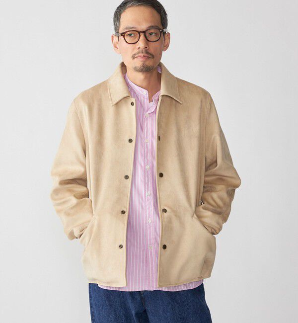 SHIPS「SHIPS: ポリエステル フェイク スエード コーチ ブルゾン」|ブルゾン・スタジャン|