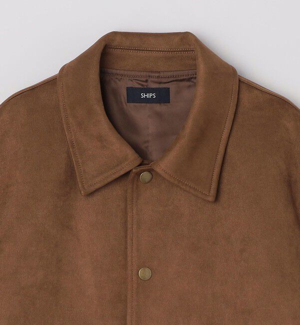 SHIPS「SHIPS: ポリエステル フェイク スエード コーチ ブルゾン」|ブルゾン・スタジャン|