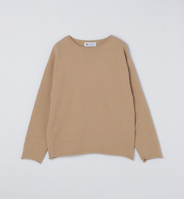 SHIPS「City Ambient Products:〈手洗い可能〉7ゲージ モール ロール クルーネック ニット」|ニット・セーター|ベージュ