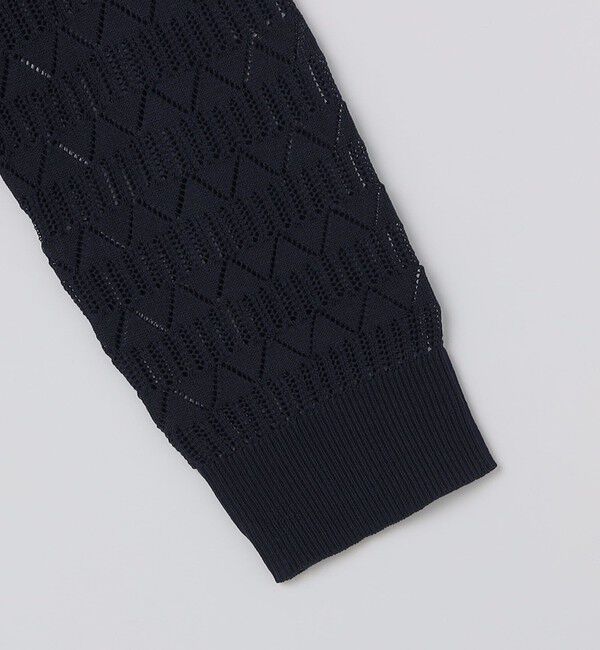 SHIPS「City Ambient Products:〈手洗い可能〉シアー ニット ポロ カーディガン」|カーディガン|