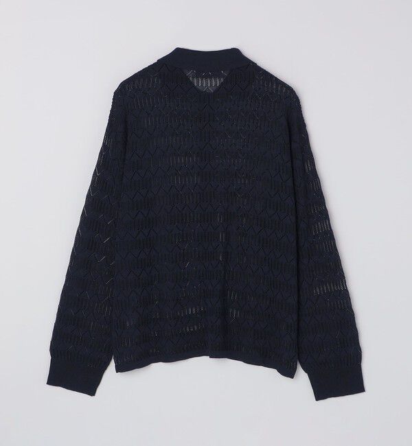 SHIPS「City Ambient Products:〈手洗い可能〉シアー ニット ポロ カーディガン」|カーディガン|