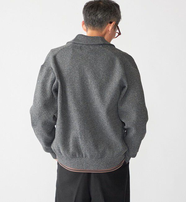 SHIPS「SHIPS:〈手洗い可能〉ミックス ポリ ショールカラー ニット カーディガン」|カーディガン|