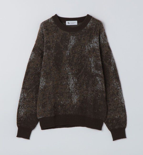 SHIPS「City Ambient Products: シャギー ジャカード クルーネック ニット」|ニット・セーター|