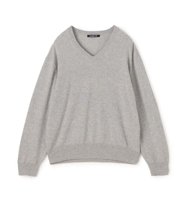 GALERIE VIE「スコットランドカシミヤ Vネックプルオーバー」|ニット・セーター|15 グレー