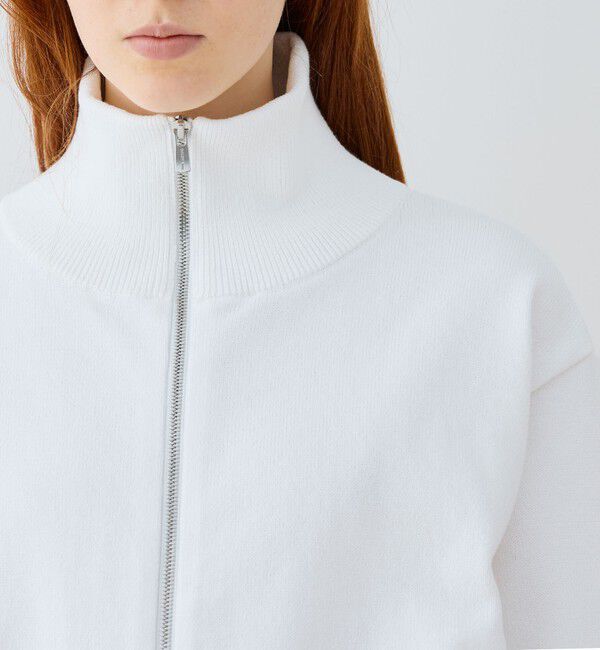 GALERIE VIE「ウェーブコットン ジップアップブルゾン」|カーディガン|