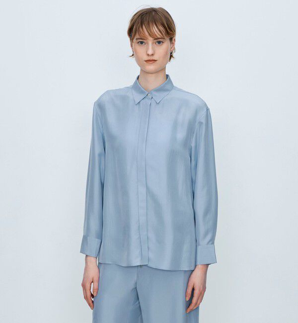 TOMORROWLAND collection「シルクサンドウォッシュ レギュラーカラーブラウス」|シャツ・ブラウス|