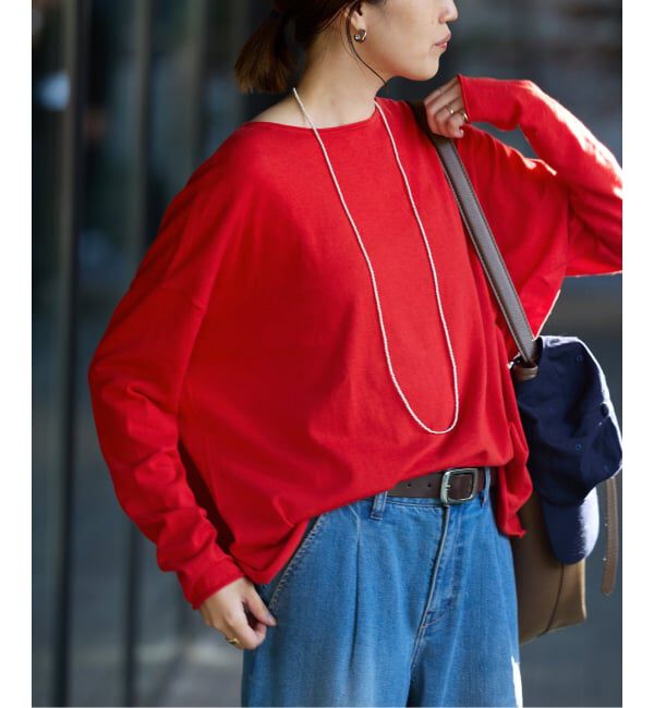 SLOBE IENA「《追加》コットンヤクニットプルオーバー」|ニット・セーター|レッド