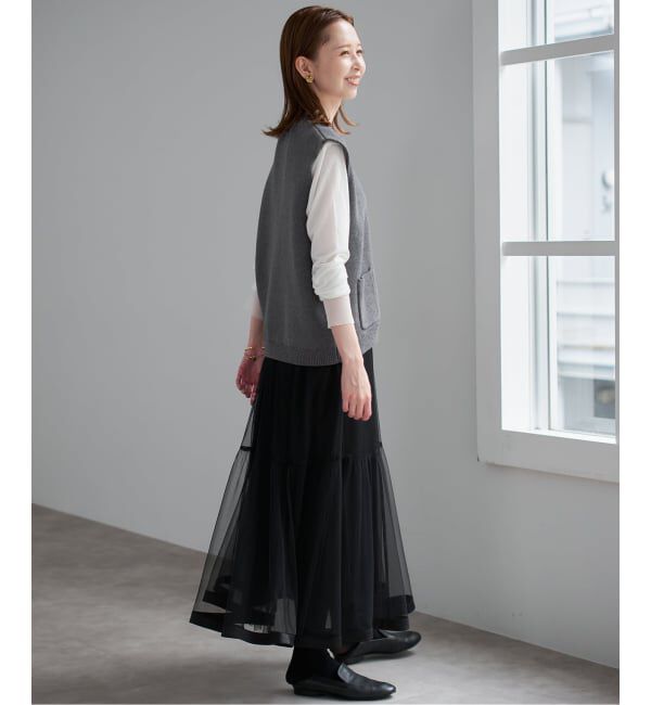 SLOBE IENA「パールニットベスト」|ベスト・ジレ|