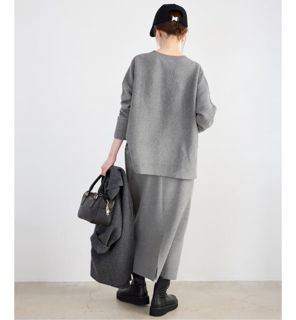 SLOBE IENA「《セットアップ対応可/WEB限定カラーあり》コットンダブルフェイスプルオーバー」|ニット・セーター|