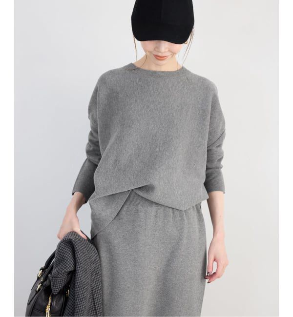 SLOBE IENA「《セットアップ対応可/WEB限定カラーあり》コットンダブルフェイスプルオーバー」|ニット・セーター|