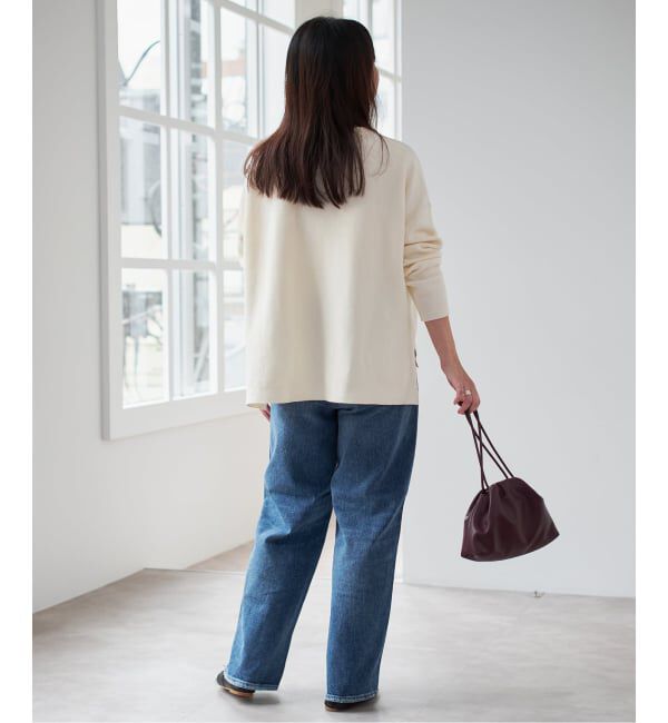 SLOBE IENA「《セットアップ対応可/WEB限定カラーあり》コットンダブルフェイスプルオーバー」|ニット・セーター|