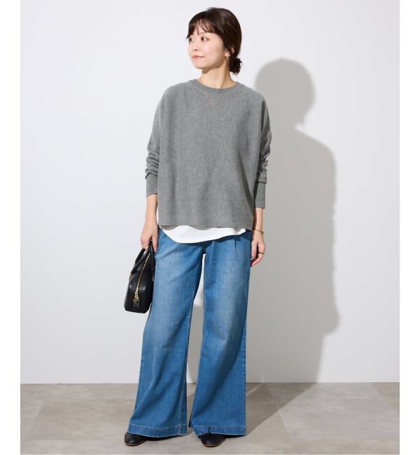 SLOBE IENA「《セットアップ対応可/WEB限定カラーあり》コットンダブルフェイスプルオーバー」|ニット・セーター|