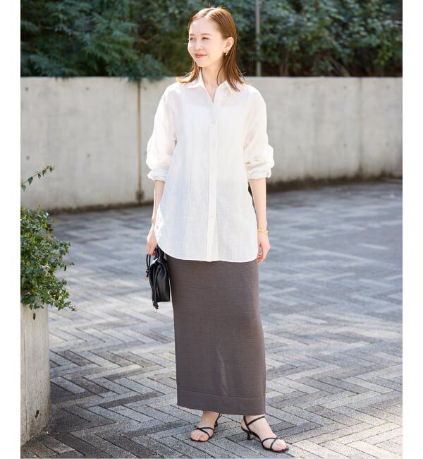 SLOBE IENA「《追加予約》リネンコットンレギュラーシャツ」|シャツ・ブラウス|