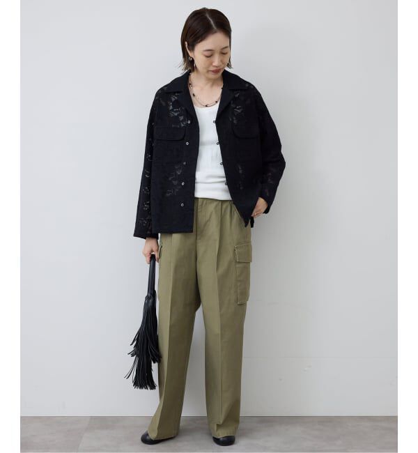 SLOBE IENA「バックサテンミリタリーパンツ」|カーゴ|