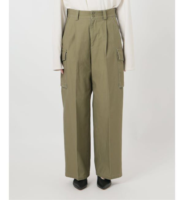 SLOBE IENA「バックサテンミリタリーパンツ」|カーゴ|