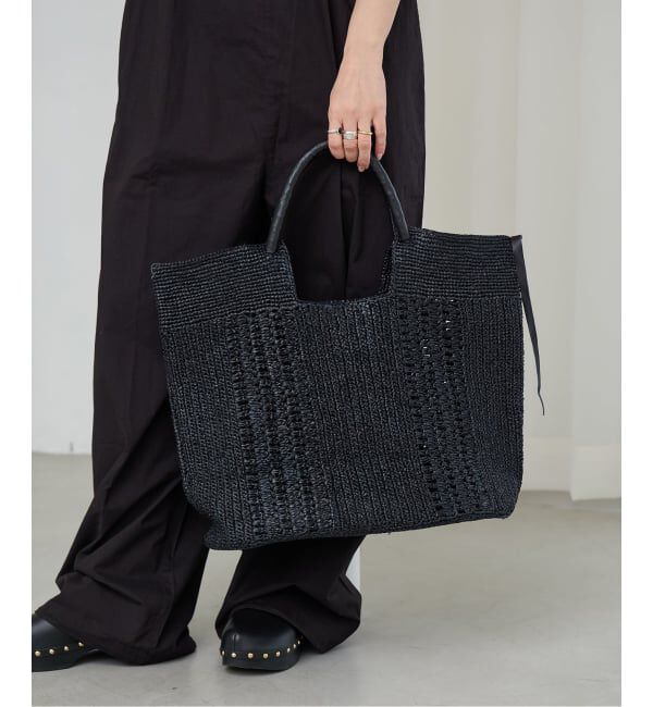 IENA LA BOUCLE「《予約》a point etc/アーポワン ウテセ TAMPICO UNI」|かごバッグ|ブラック