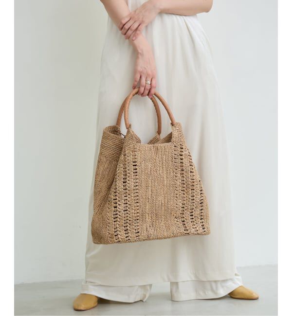 IENA LA BOUCLE「《予約》a point etc/アーポワン ウテセ TAMPICO UNI」|かごバッグ|ベージュ