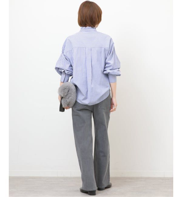 JOURNAL STANDARD relume「《WEB限定追加予約》フリルネックドビーストライプシャツ」|シャツ・ブラウス|