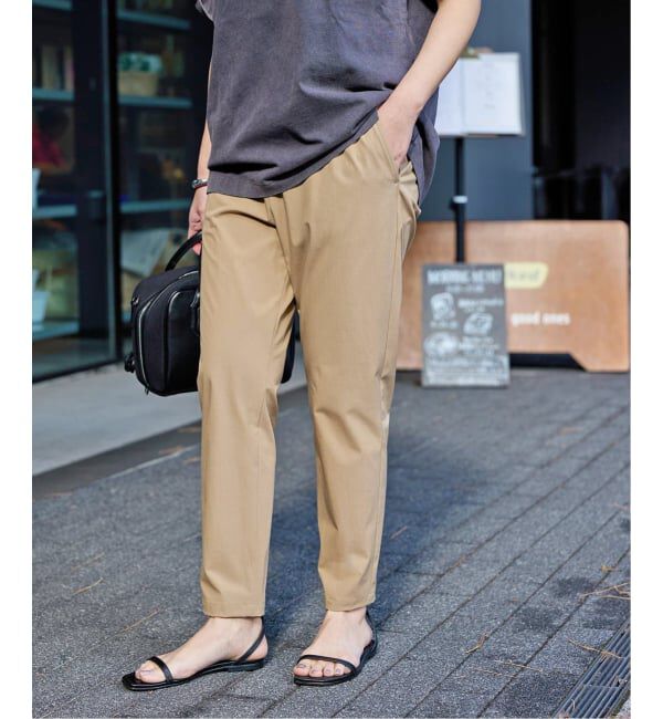 JOURNAL STANDARD「《追加》【撥水/接触冷感/洗える/UV】リネンナイロンストレッチテーパードパンツ」|その他|ベージュ A