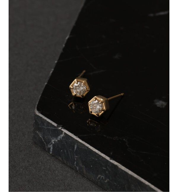 Lilas by Spick&Span「0.18ct六角ダイヤピアス K18（両耳）」|ピアス|ゴールド