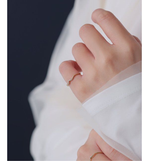 Lilas by Spick&Span「ビーチミルダイヤピンキーリング K10」|リング|ゴールド