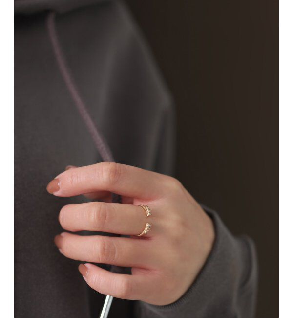 Lilas by Spick&Span「ブラウンダイヤCリング K10」|リング|ゴールド