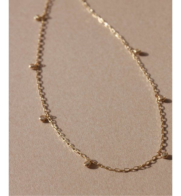 Lilas by Spick&Span「7ダイヤステーション50cmネックレス K10」|ネックレス|