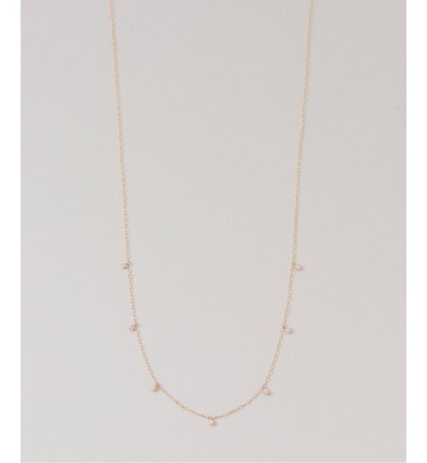 Lilas by Spick&Span「7ダイヤステーション50cmネックレス K10」|ネックレス|