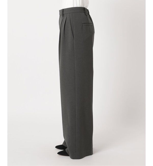 Spick and Span「《追加2》ダブルクロスツータックパンツ」|スラックス|