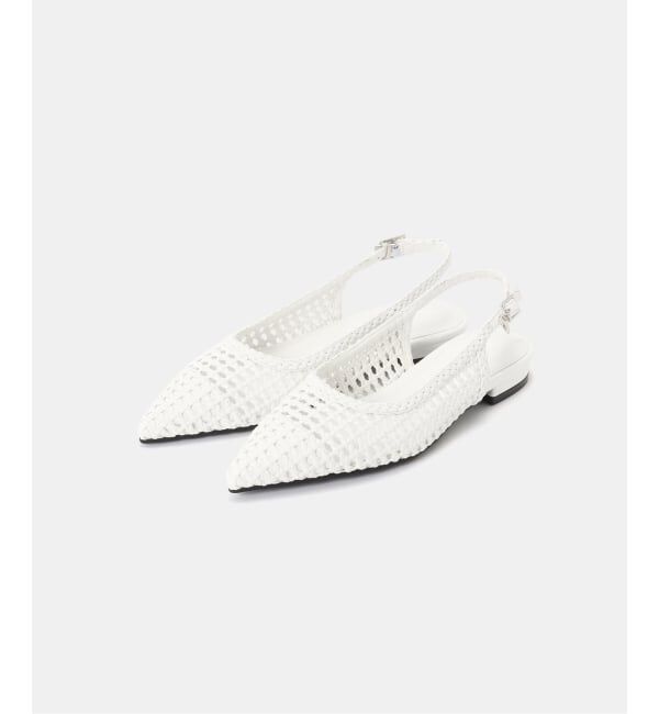  「KOMOREBI MUSEUM/コモレビミュージアム メッシュスリングバック」|パンプス|ホワイト